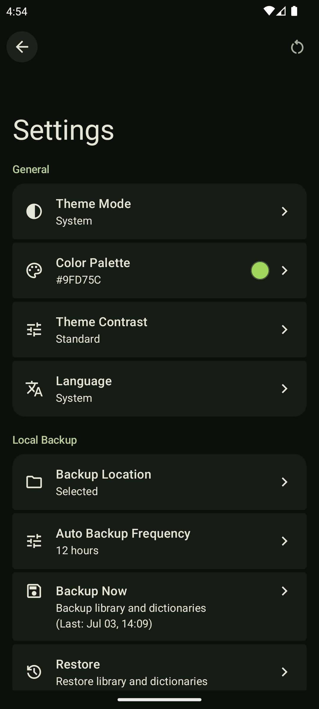Application Settings & Themes