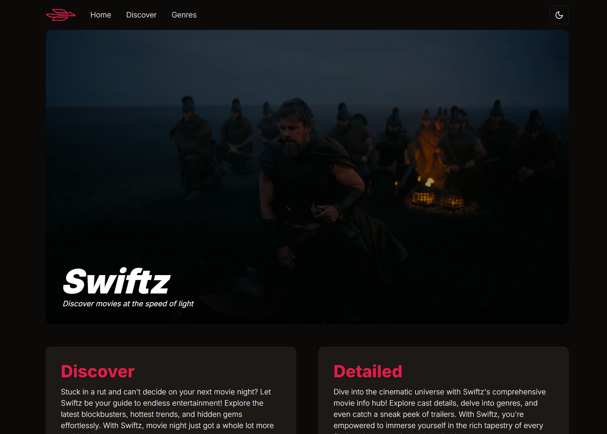 Swiftz Homepage & Featured Movies